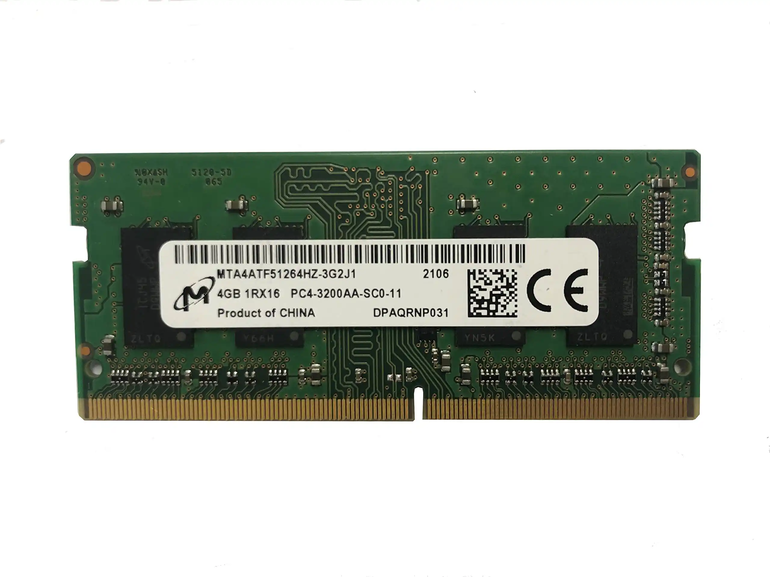 Memorija Sodimm Micron DDR4 4GB PC3200AA  MTA4ATF51264HZ-3G2J1 - Bulk