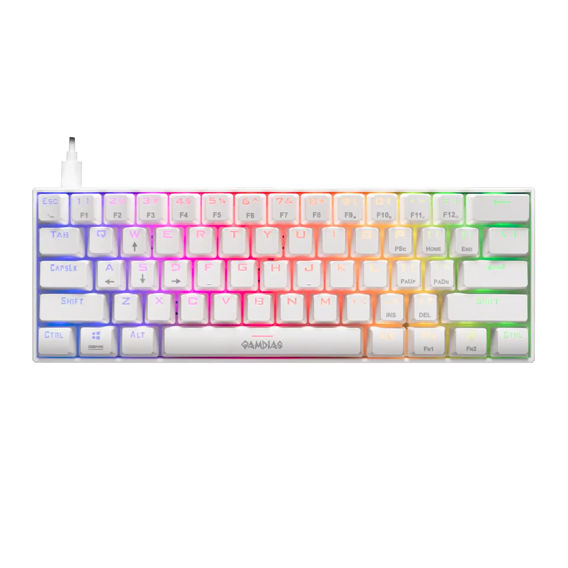 Tastatura Gamdias Hermes E3 RGB mehanička, bela ,blue switch
