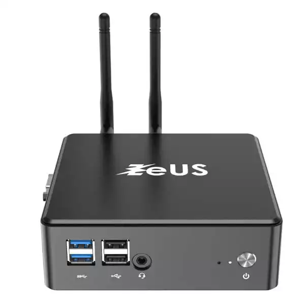Mini PC Zeus MPI10 Pentium 5405U 2.30 GHz/DDR4/LAN/Dual WiFi/BT/HDMI/DP/RS232/USB C/ext ANT