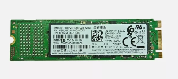 SSD M.2 NVMe 128GB Samsung  PM871b Bulk / 2280 Bulk