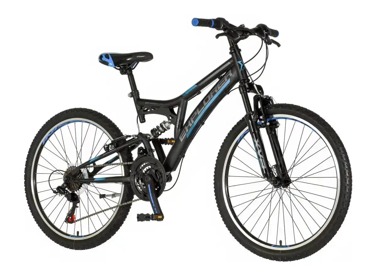 BICIKLA EXPLORER FULL SUSPENSION CRNO PLAVA-TAN246AM