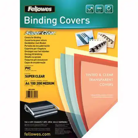 Folija za koričenje Fellowes 5376102 PVC A4 200 mic providna