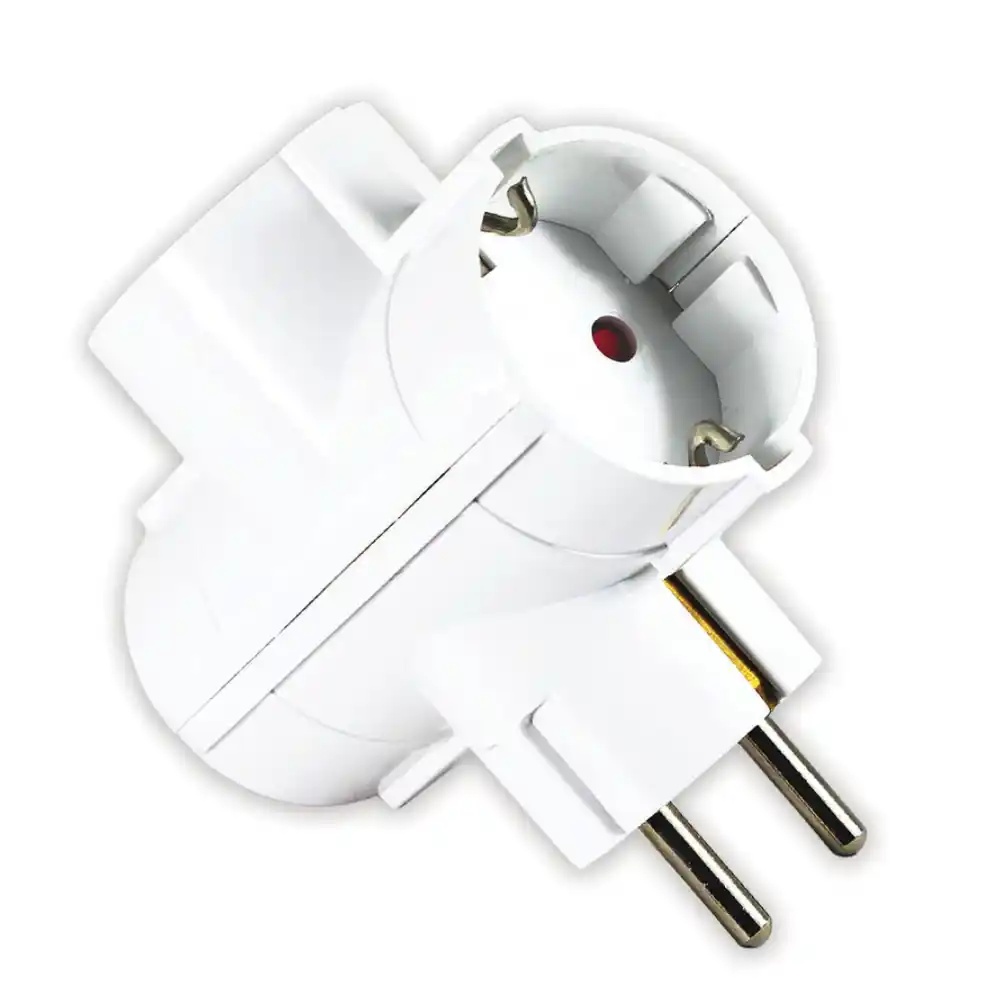 Razdelnik Trostruki T Commel C6338-3 16A 250V Beli