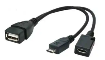 Kabl OTG USB A-USB Micro M + USB Micro Ž A-OTG-AFBM-04 Gembird 20cm