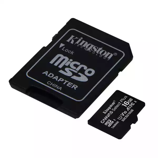 Micro SD card Kingston + Adapter 16GB SDCS2/16GB-2P1A