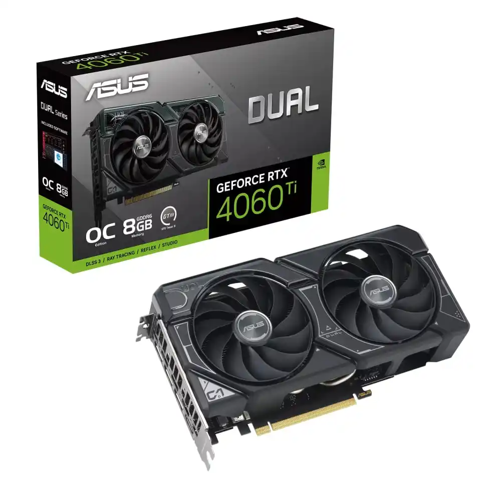 Grafička karta ASUS DUAL-RTX4060TI-O8G NVD8GBGDDR6128bitcrna' ( 'DUAL-RTX4060TI-O8G' ) 