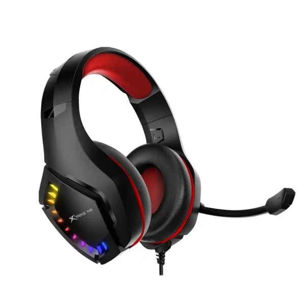 Slušalice sa mikrofonom Xtrike GH711 crveno/crne sa RGB osvetljenjem Outlet