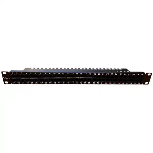 Patch panel 19/1U sa 16 RJ-45 STP kat. 6A Fully Shielded, Krone LSA reglete, držač kablova sa zadnj