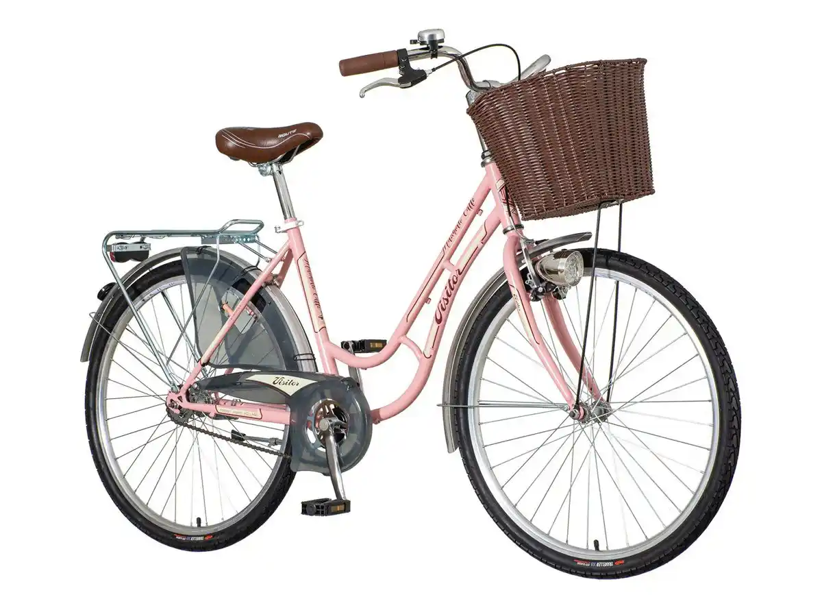 Bicikla Visitor Machiato Caffe FAM262ZTVFV/221K4P9/S/M18 svetlo roze ram/braon korpa