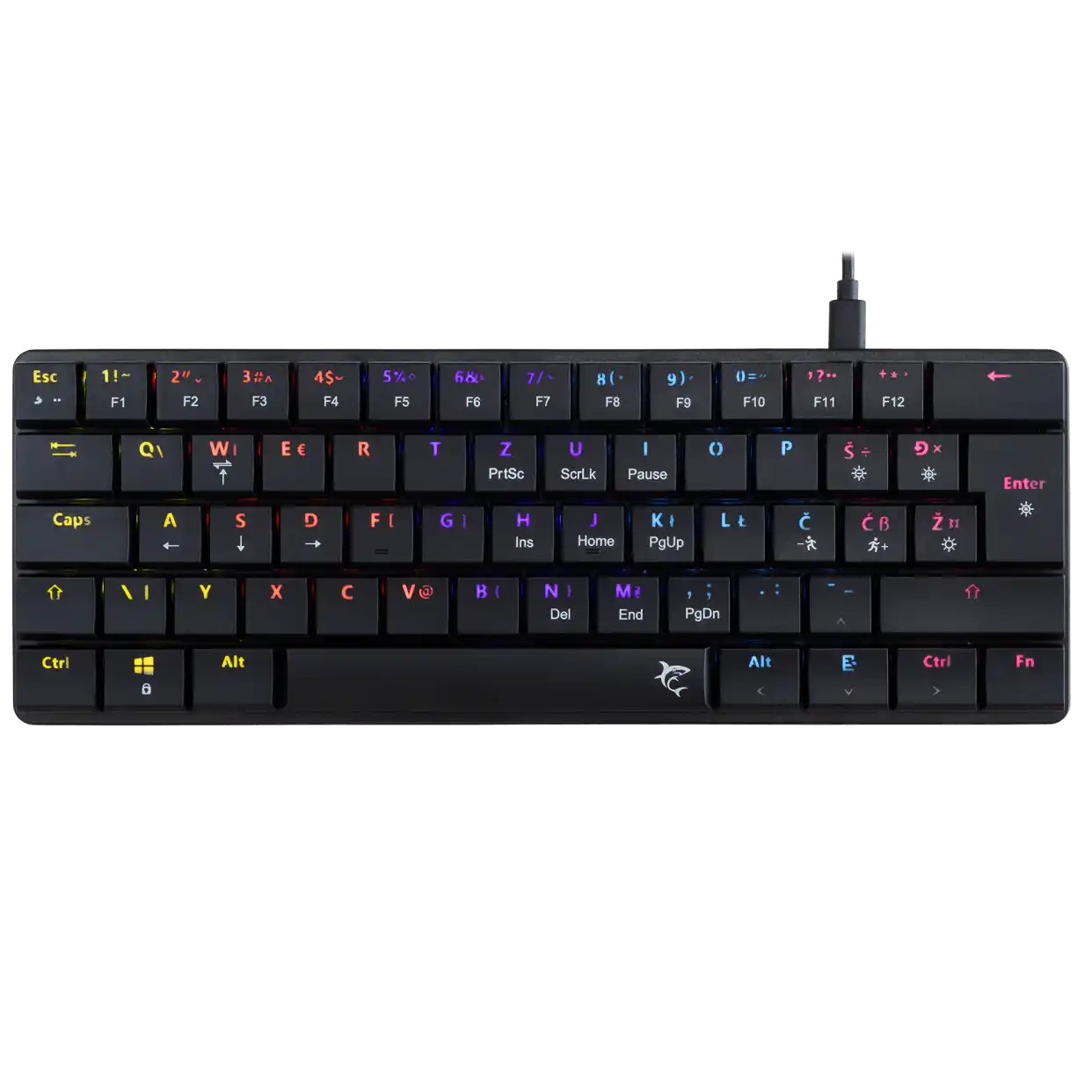 Mehanička tastatura White Shark Nagamaki GK 006112 Crna/Low Profile/Red switches/RGB