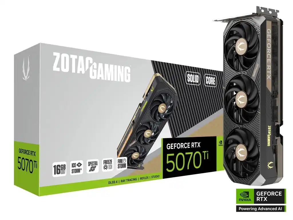 Grafička karta Zotac Gaming Geforce RTX 5070 Ti Solid 16GB DDR7 256 bit 3xDP/HDMI