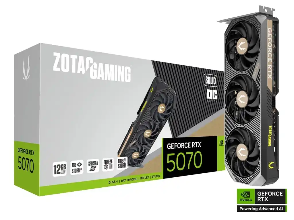 Grafička karta Zotac Gaming Geforce RTX 5070 Solid OC 12GB DDR7 192 bit 3xDP/HDMI