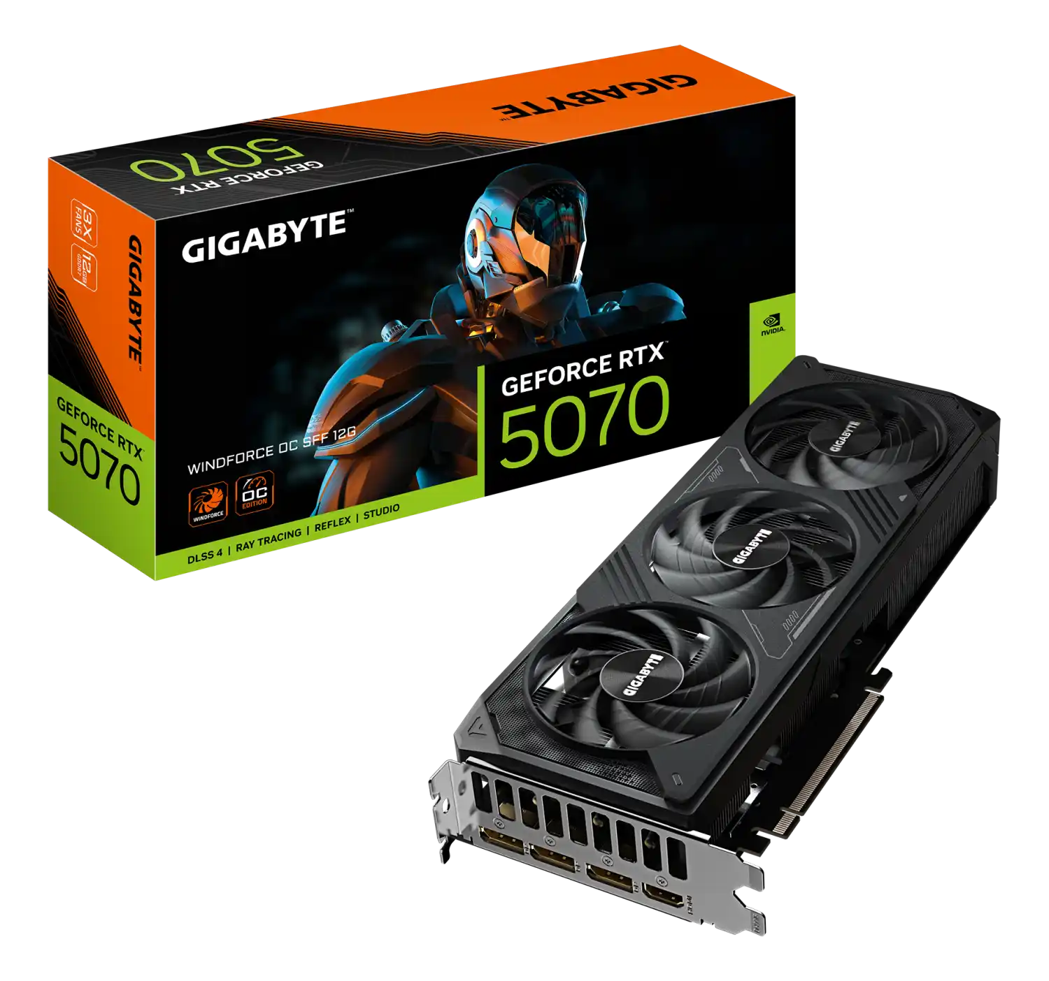 Graficka karta Gigabyte GeForce RTX 5070 Windforce OC  GDDR7 12GB 192bit 3xDP/HDMI