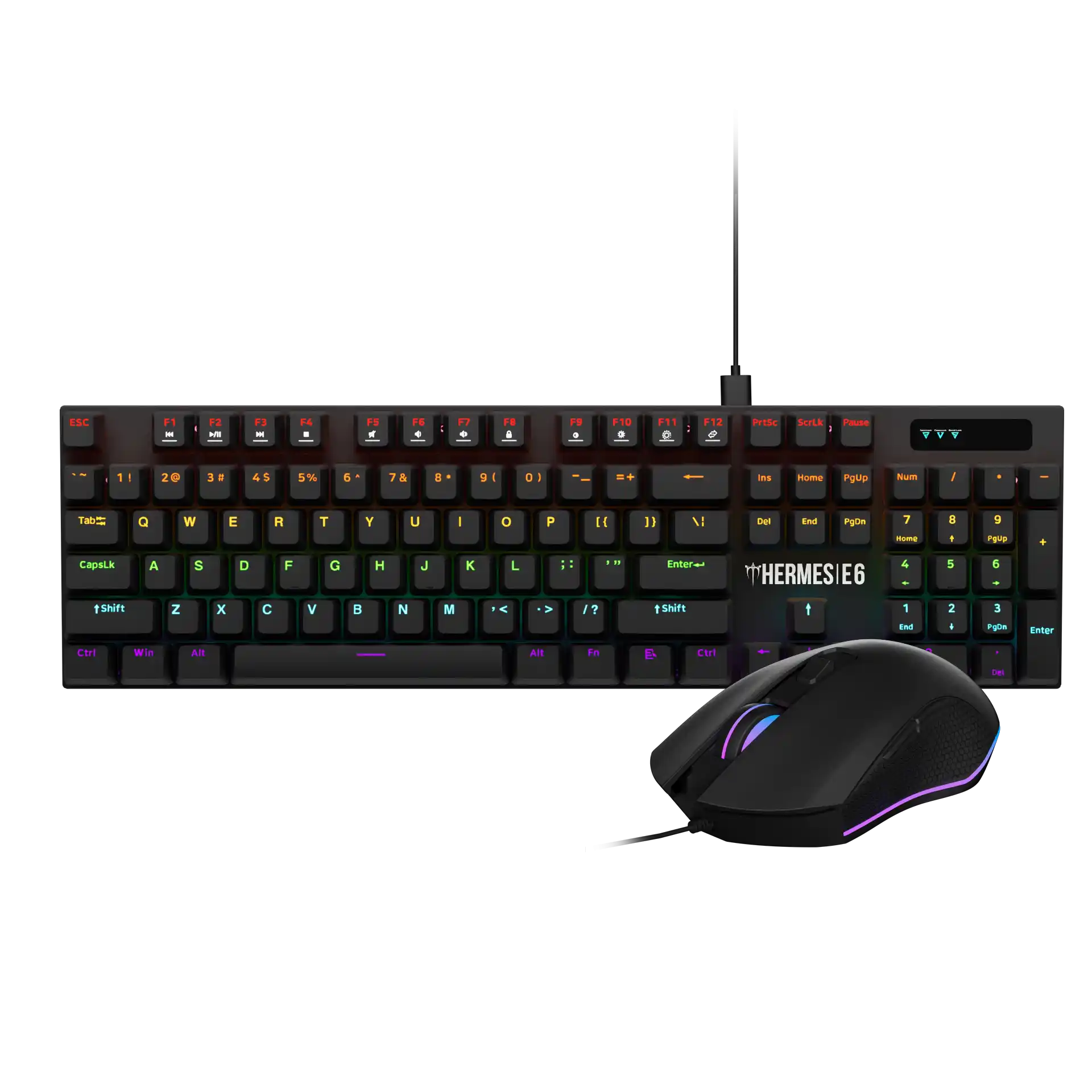 Tastatura mehanička + miš Gamdias Hermes E6