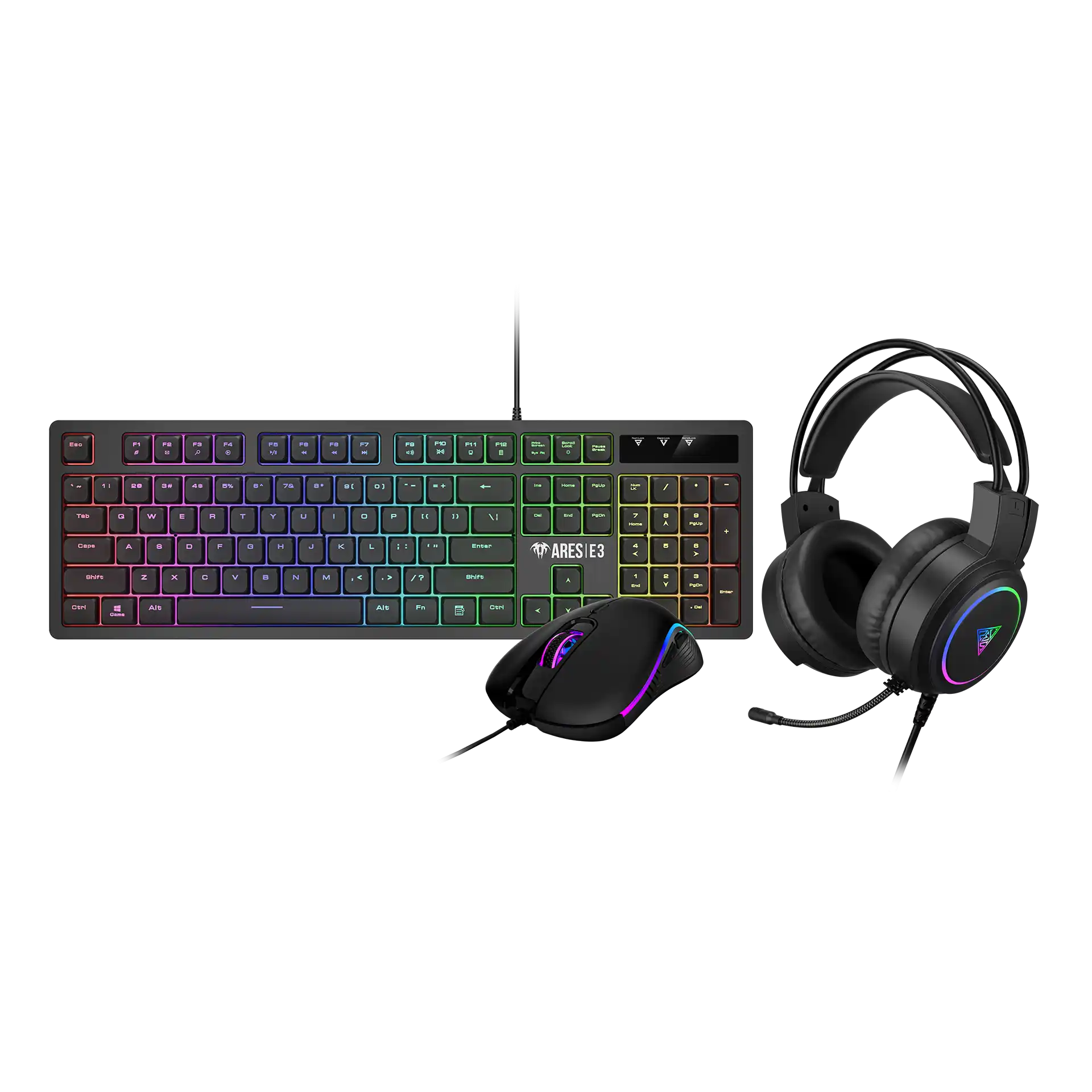Tastatura + miš + Slušalice Gamdias Poseidon E2 žičani