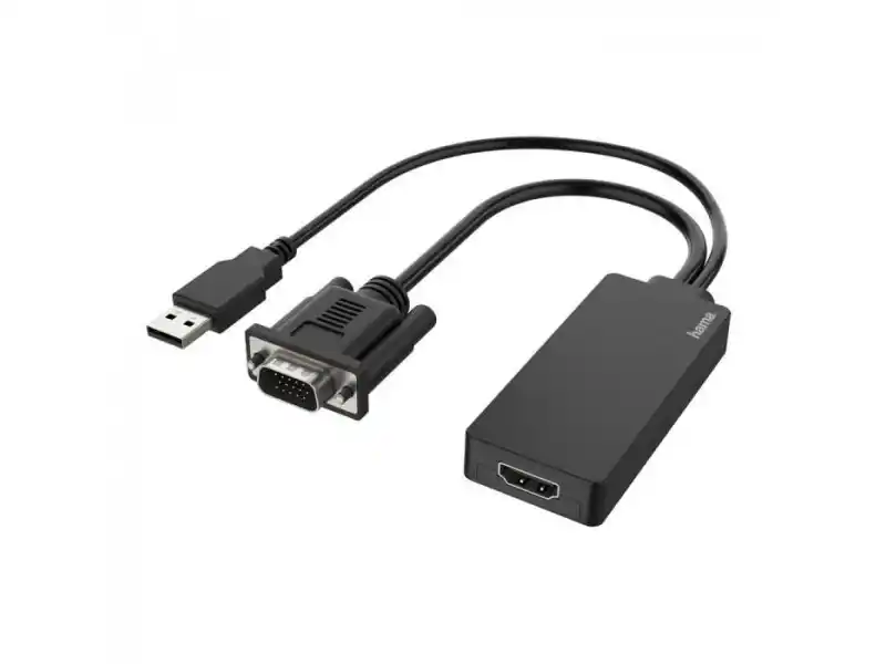Adapter konverter VGA-USB - HDMI Hama 200342 M/|Ž