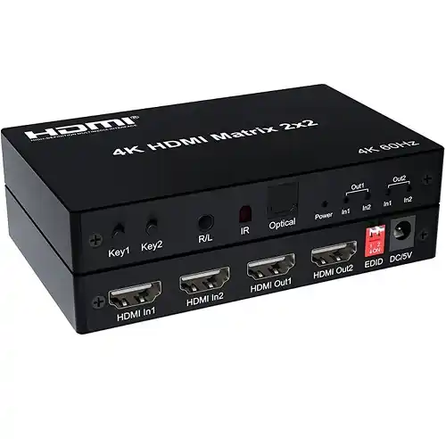 HDMI swich 4K Matrix 2x2 Kettz HM-K252 60Hz
