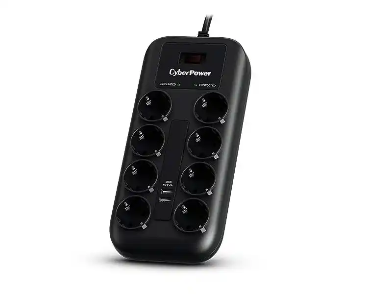 Produžni kabl sa prenaponskom zaštitom CyberPower P0820SUF0-DE 8xŠuko/2xUSB/1,8m