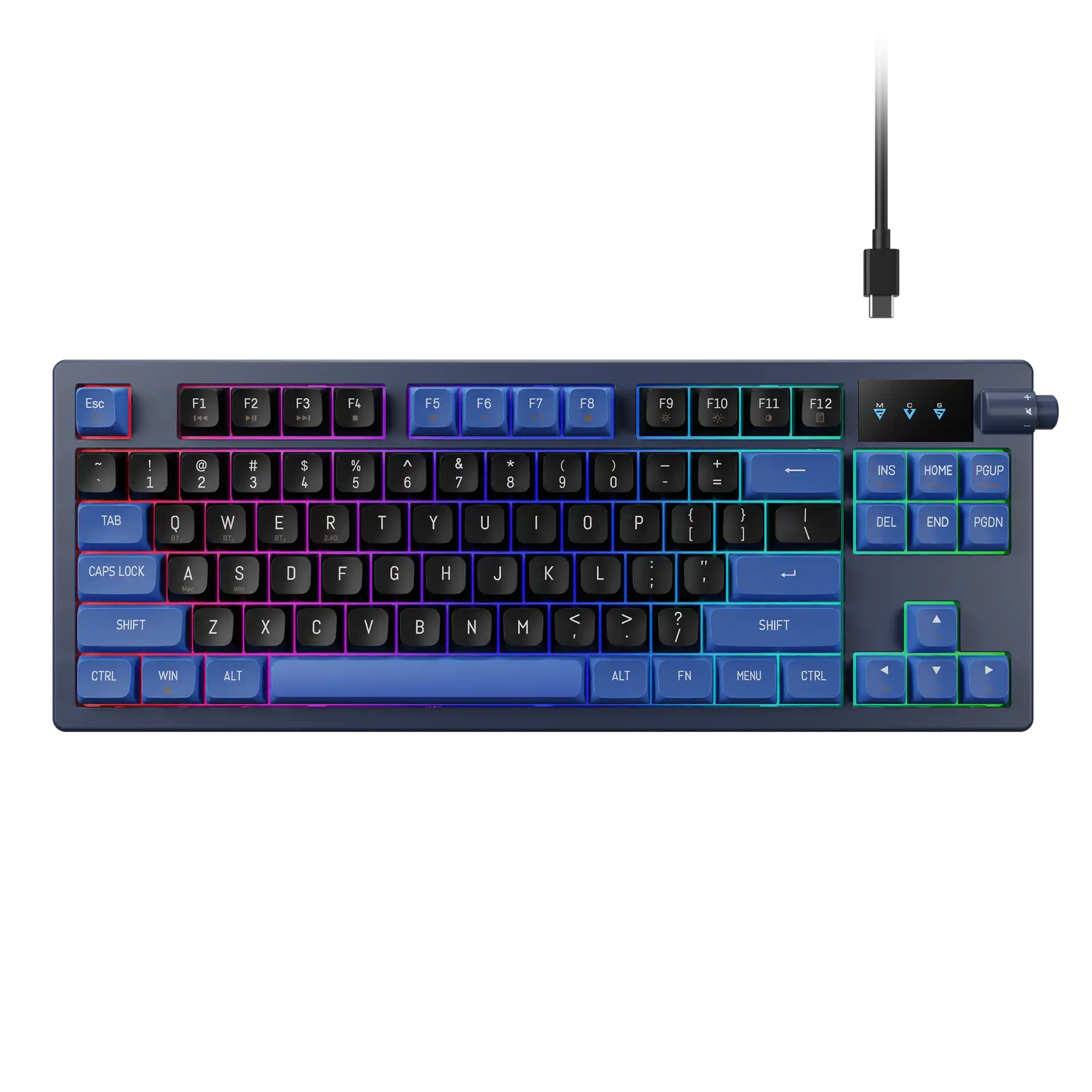 Tastatura Gamdias Hermes E7 mehanička/65%/type-c/ARGB