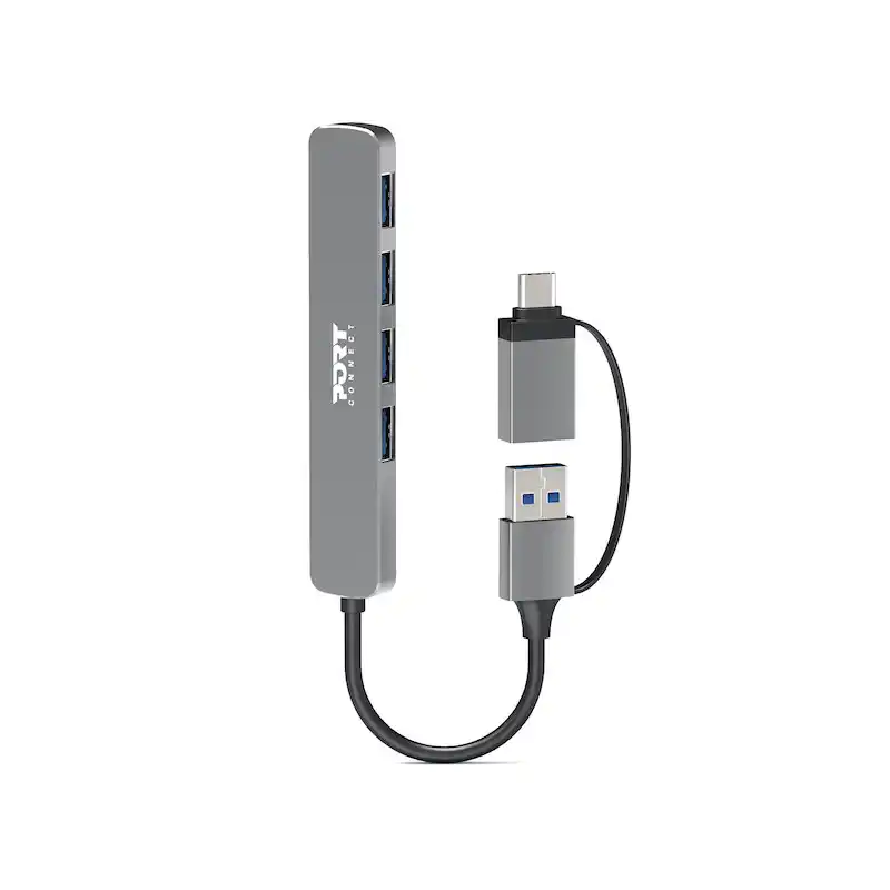 HUB Port Designs USB-C / USB-A vers 4 ports USB-A 3.0 5Gbps Slim