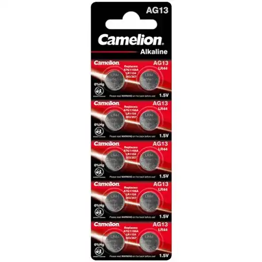 Baterija alkalna Camelion LR44, AG13 1/10