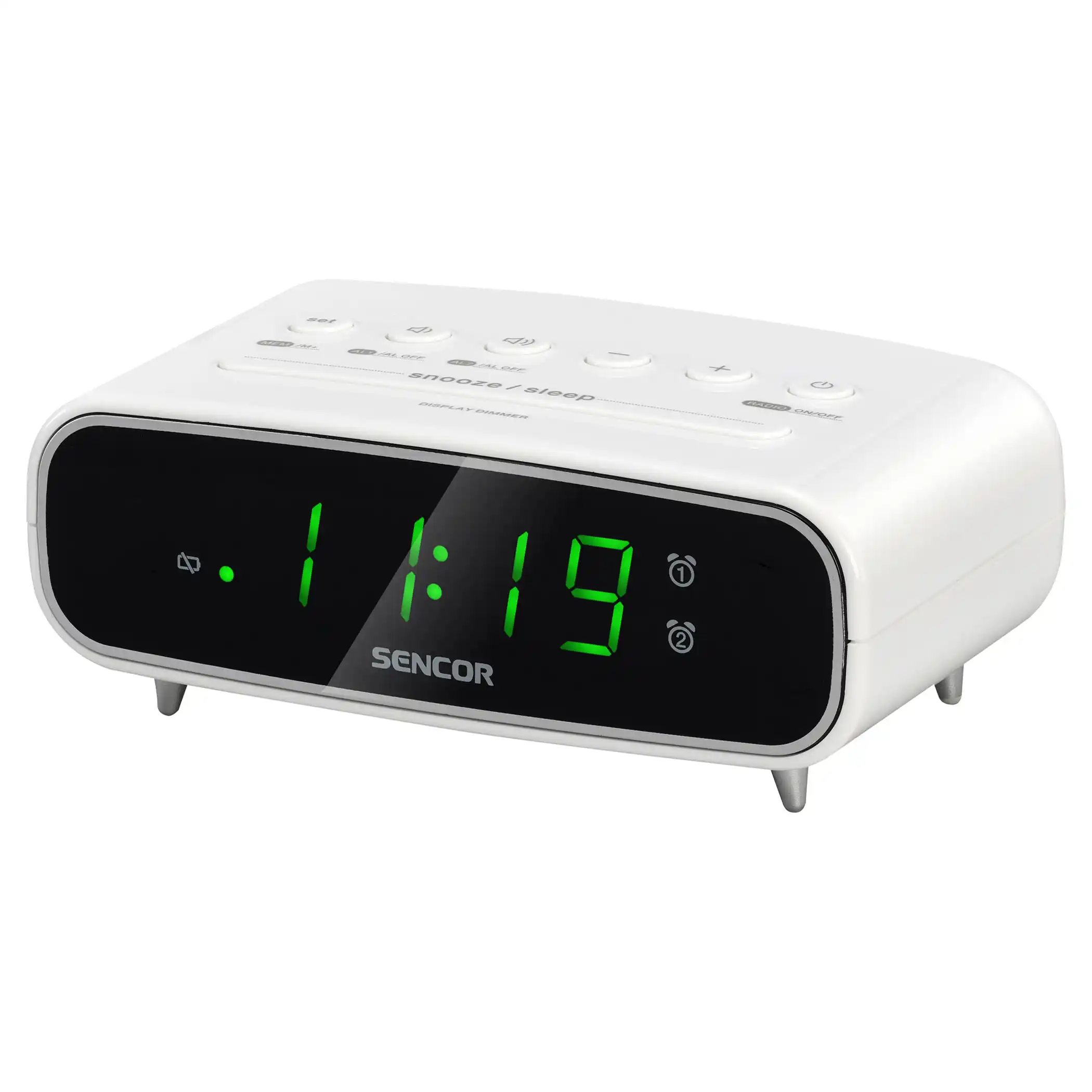 Fm radio sa digitalnim prikazom vremena SENCOR SRC 2600 W beli
