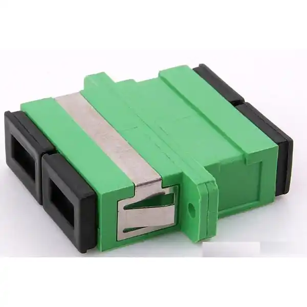 SC-APC/SC-APC singlemode fiber duplex adapter (2 x SC-APC SM), zeleni