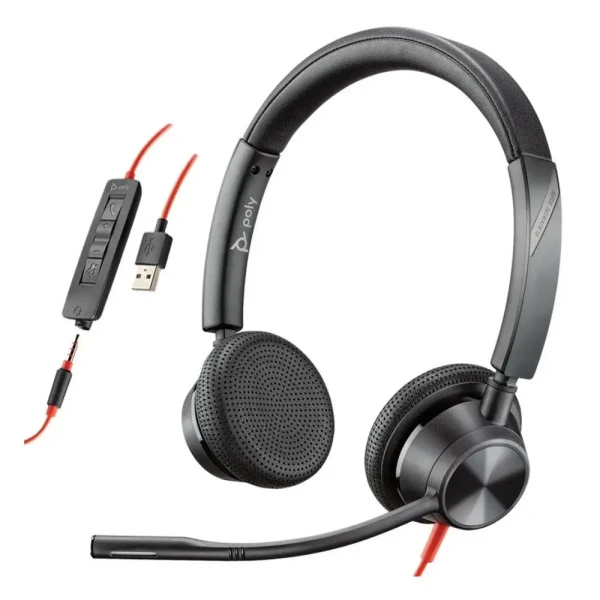 Slušalice sa mikrofonom Plantronics Poly Blackwire 3325 crne