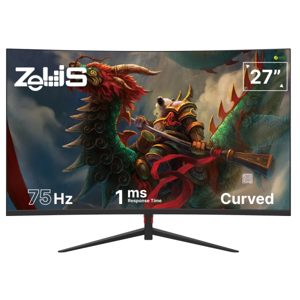 Monitor 27 Zeus ZUS27CUR 1920x1080/Full HD/VA/75Hz/HDMI/VGA/Frameles/Curved
