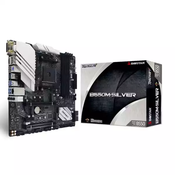 Matična ploča AM4 Biostar B550M-SILVER DVI/DP/HDMI/M.2
