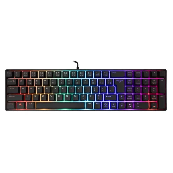 Tastatura White Shark GLADIUS Full Layout/Membranska/RGB/US/Crna
