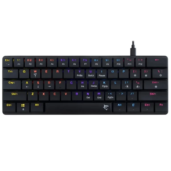 Tastatura White Shark NAGAMAKI 60/Mehanička/Crveni linearni svičevi/RGB/Crna/US