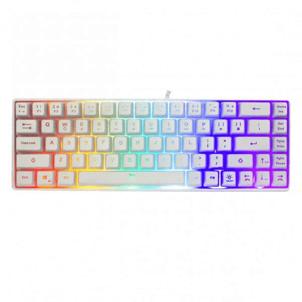 Tastatura White Shark RONIN TKL/Membranska/RGB/Bela/US