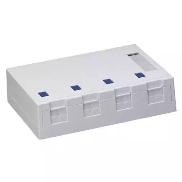 Utičnica nazidna blok sa 4 slota, sa zastorima (SB-4PS)