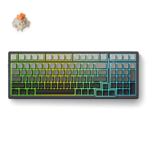 Bežična gaming tastatura MCHOSE G98 Pro Mehanička black purple