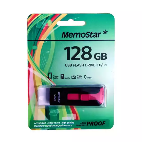 USB Flash 128GB 3.0 U-Slide MemoStar Crni