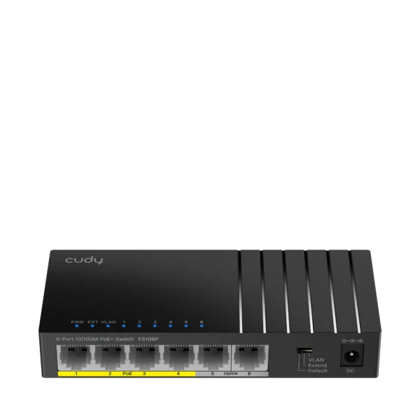 Svič 10/100 6-port Cudy FS106P PoE+/36W/2×Uplink