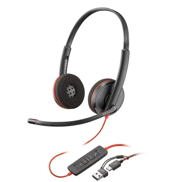 Slušalice sa mikrofonom Poly Blackwire 3220 HP 8X228AA USB-C+ USB-C/A adapter