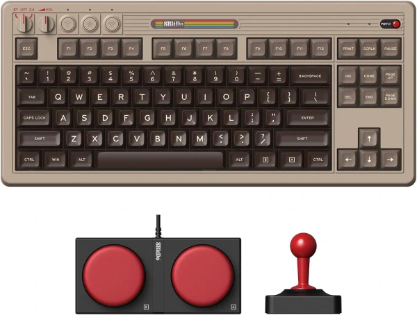 Bežična tastatura 8BitDo Retro 87/mehanička/ Commodore 64 Edition + Dual Super Buttons + Super Stick
