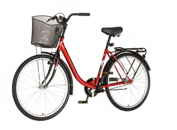Bicikla Venssini city Venecija 26/V-BRAKE/sa korpom/crvena