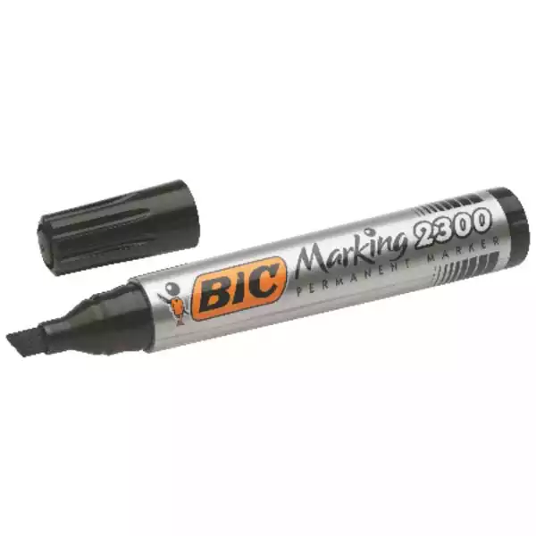 Marker Bic permanent crni 2300 kosi vrh