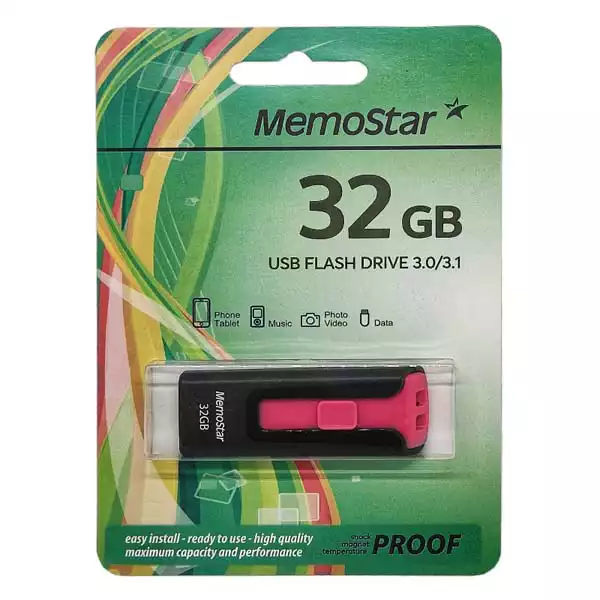 USB Flash 32GB 3.0 U-Slide MemoStar Crni