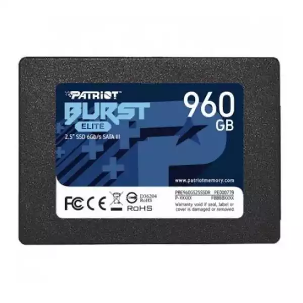 SSD 2.5 SATA3 6Gb/s 960GB Patriot Burst Elite 450MBs/320MBs PBE960GS25SSDR