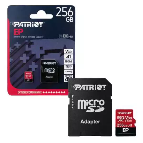 Micro SDXC 256GB Patriot Extreme Performance A1 Series class 10 PEF256GEP31MCX 100MBS/80MBS