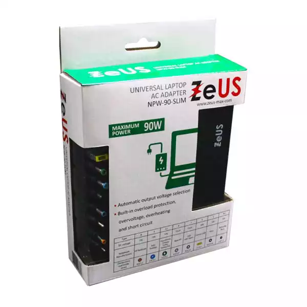 Punjač za laptop ZEUS_ZUS-NPW-90 Slim/Led ekran