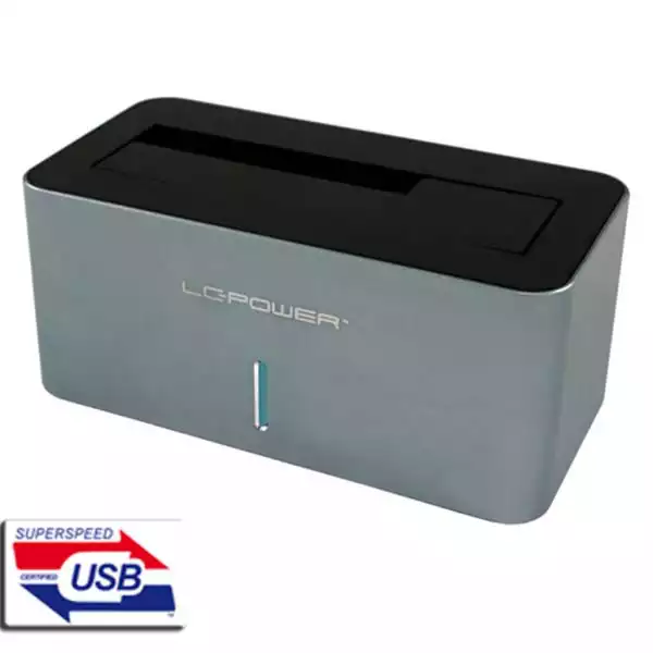 USB Docking Station dual LC-DOCK-U3-IV-1 SSD/HDD Silver, USB 3.0