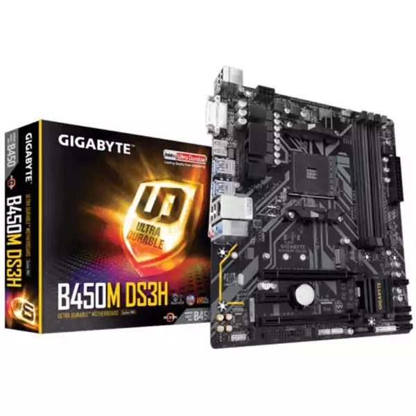 Matična ploča AM4  Gigabyte B450M-DS3H DVI/HDMI/M.2
