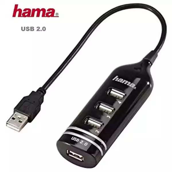 USB HUB 4 port Hama 2.0 39776 Black