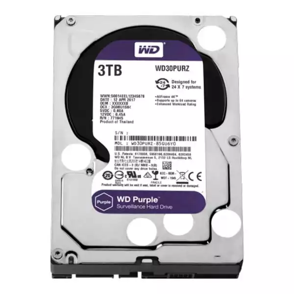 Hard disk 3TB SATA3 Western Digital Caviar 64MB WD30PURZ Purple