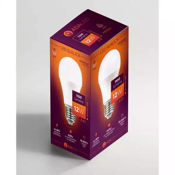 ADA LED sijalica A60-12W-RC-E27-A 6500K